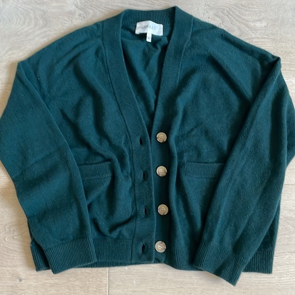 The Great. The 100% Cashmere Varsity Cardigan in Alpine. Size 1. - Picture 2 of 7
